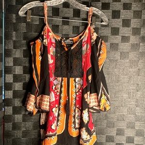 Angie Cold Shoulder Blouse/ Size-L/ Color- Mixed